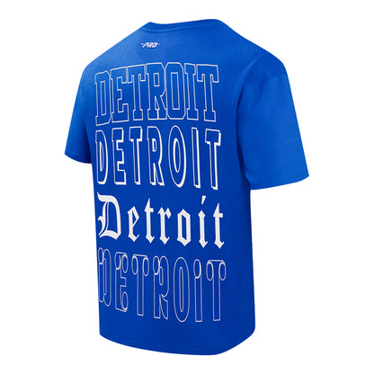 Detroit Pistons Pro Standard Billboard T-Shirt in Blue - Back view