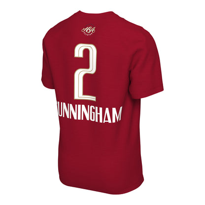 2026 NBA All Star Cade Cunningham Name & Number T-Shirt in Red - Back View