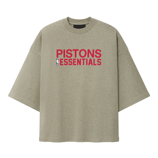 Detroit Pistons Fear of God Essentials T-Shirt - Front View