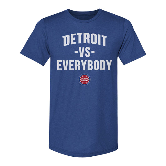 Detroit vs Everybody Royal T-Shirt in Blue - Front View