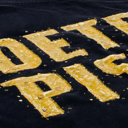 Detroit Pistons 313 Shop Black & Gold Mosaic T-Shirt in Black - Front View