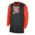 2024-25 DETROIT PISTONS CITY EDITION NIKE PREGAME T-SHIRT IN BLACK - FRONT VIEW