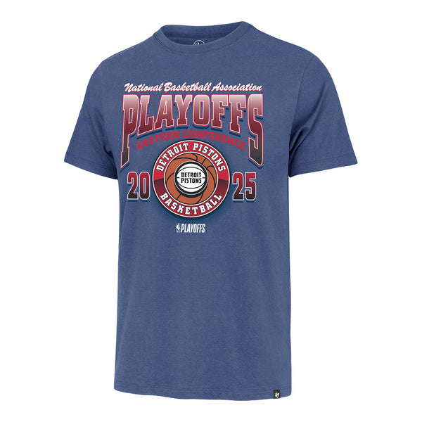 Pistons 2025 Playoffs 47 Brand Franklin T-Shirt in Blue - Front View