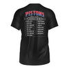 Detroit Pistons Playoffs '25 Roster List T-shirt in Black - Back View