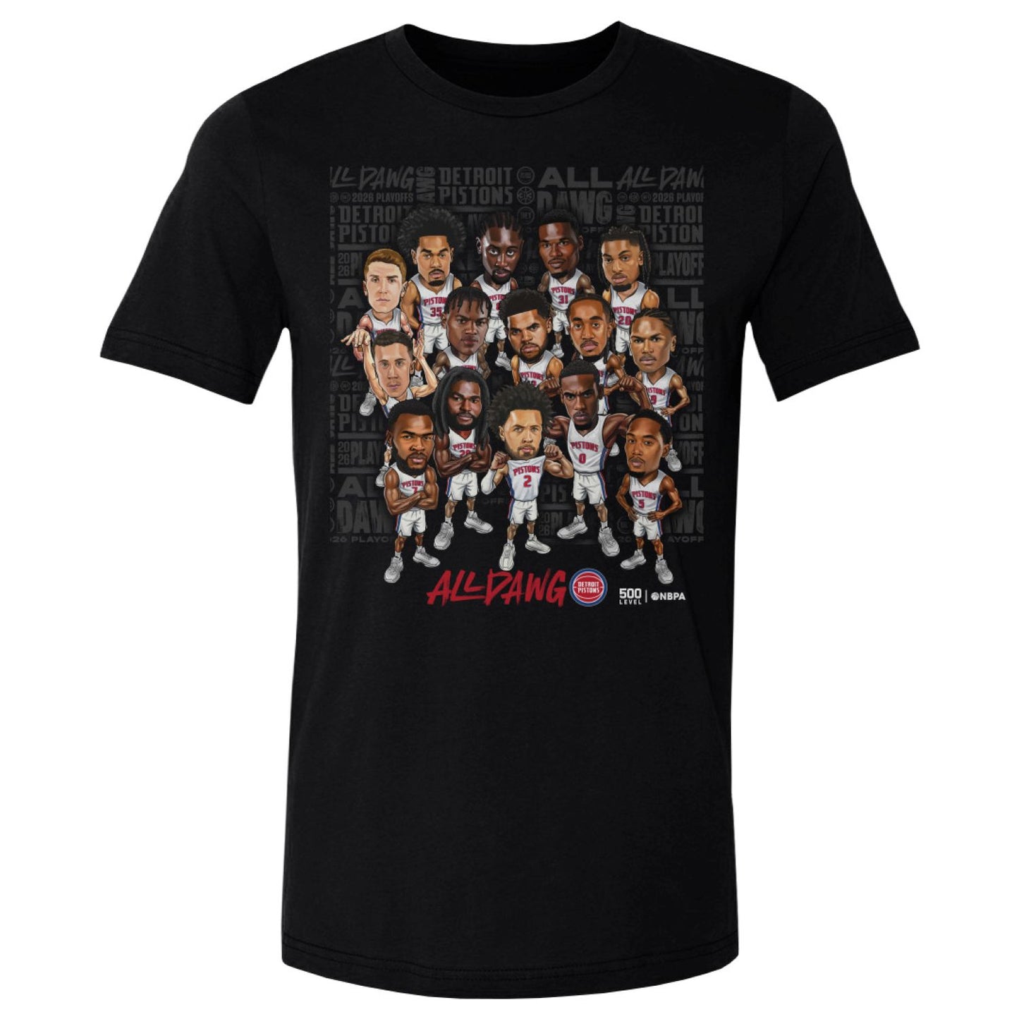 Youth Detroit Pistons Playoffs '26 Caricature T-Shirt