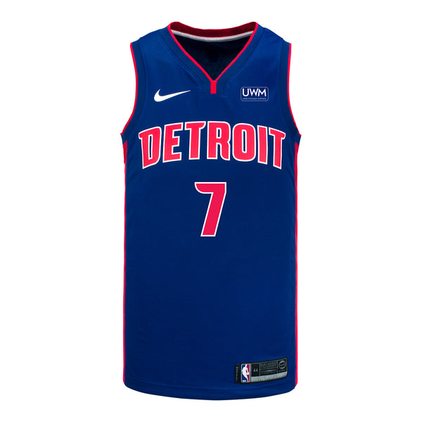 Detroit Pistons Troy Brown Jr Nike Icon Swingman Jersey - 2021-24 - front view