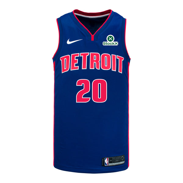 Detroit Pistons Chaz Lanier Nike Icon Swingman Jersey - 2024-25 in Blue - Front View