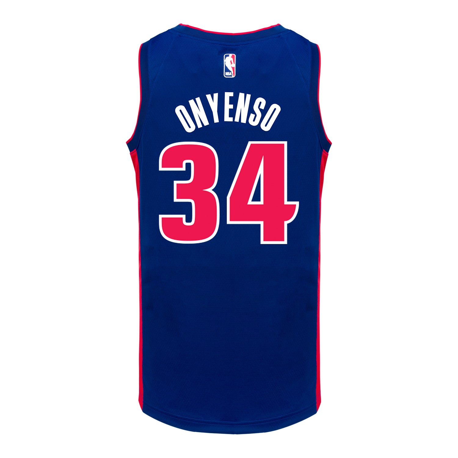 Detroit Pistons Ugonna Onyenso Nike Icon Swingman Jersey In Blue - Back View