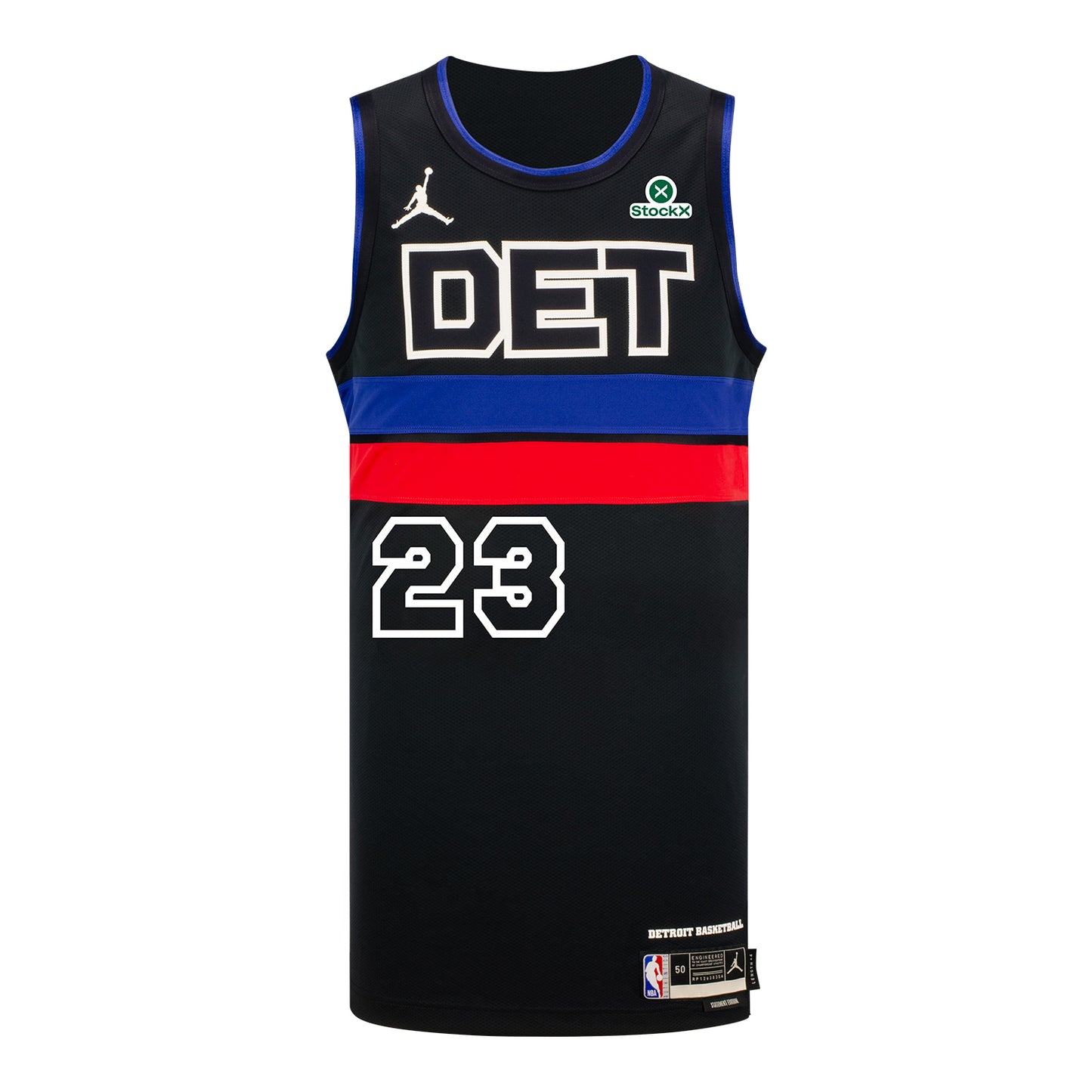 Ebuka Okorie Jordan Statement Swingman Jersey in Black - Front View