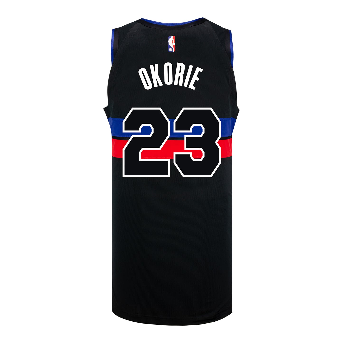 Ebuka Okorie Jordan Statement Swingman Jersey in Black - Back View