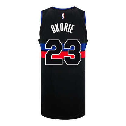 Ebuka Okorie Jordan Statement Swingman Jersey in Black - Back View