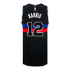 Detroit Pistons Tobias Harris Jordan Brand Statement Swingman Jersey in Black - Back View