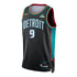 2025-26 DETROIT PISTONS CITY EDITION AUSAR THOMPSON SWINGMAN JERSEY IN NAVY - FRONT VIEW