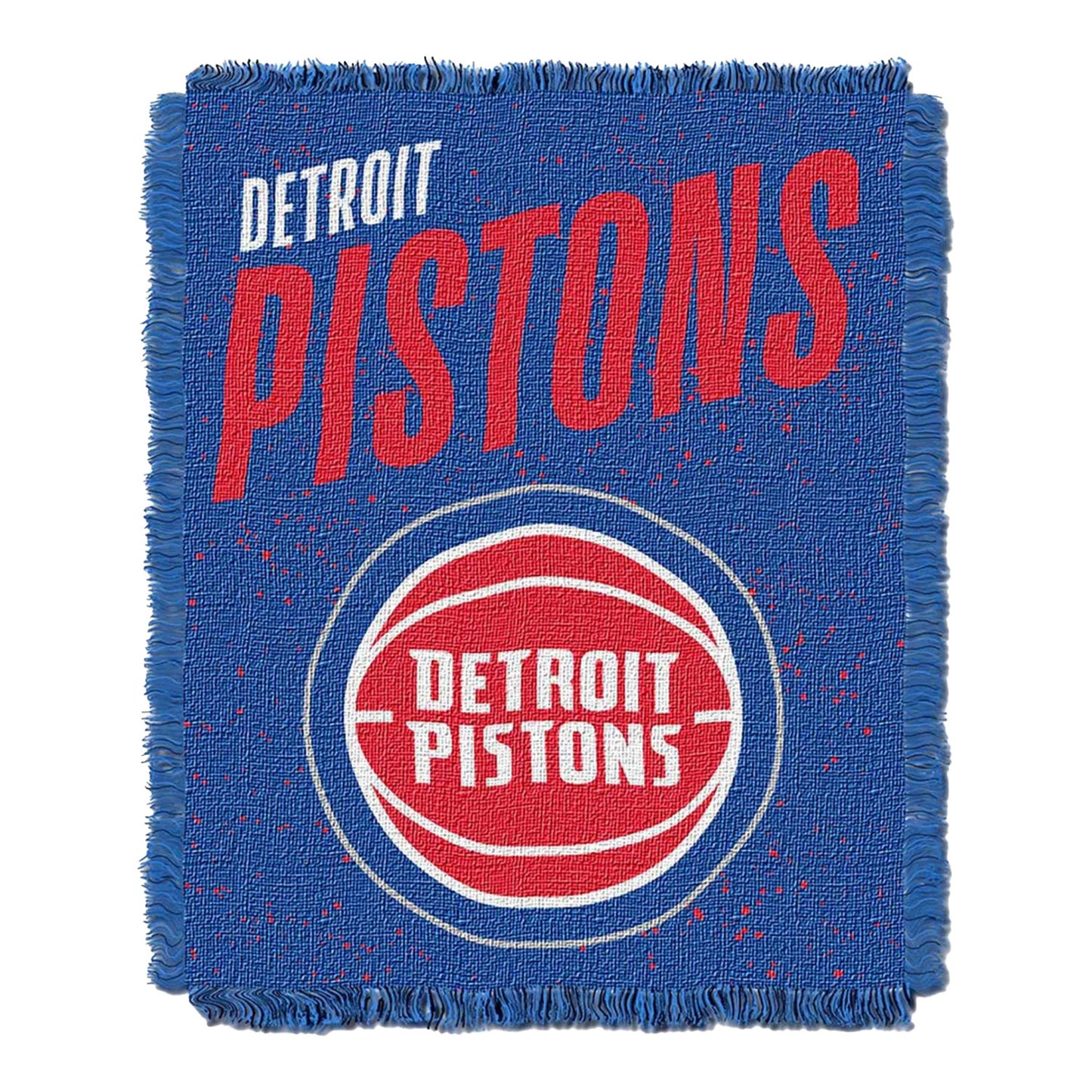 Detroit Pistons Woven Tapestry Throw - Front View