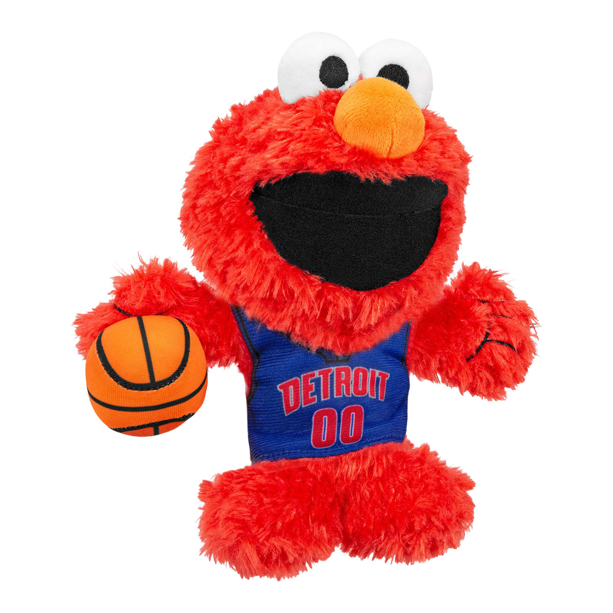 Detroit Pistons 8" Elmo Kuricha Sitting Plush in orange - Front View