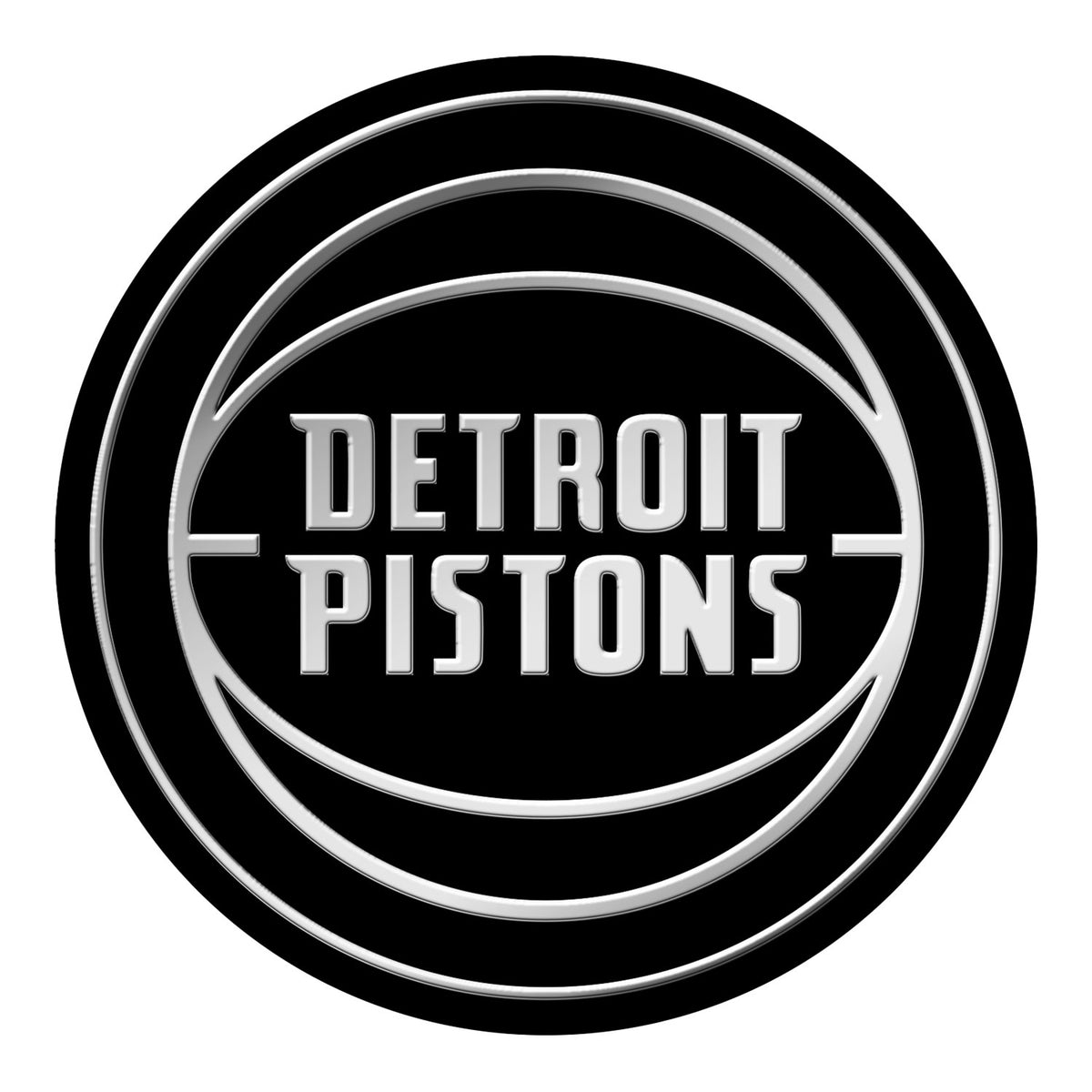 Detroit Pistons Rico Molded Auto Emblem - Front View
