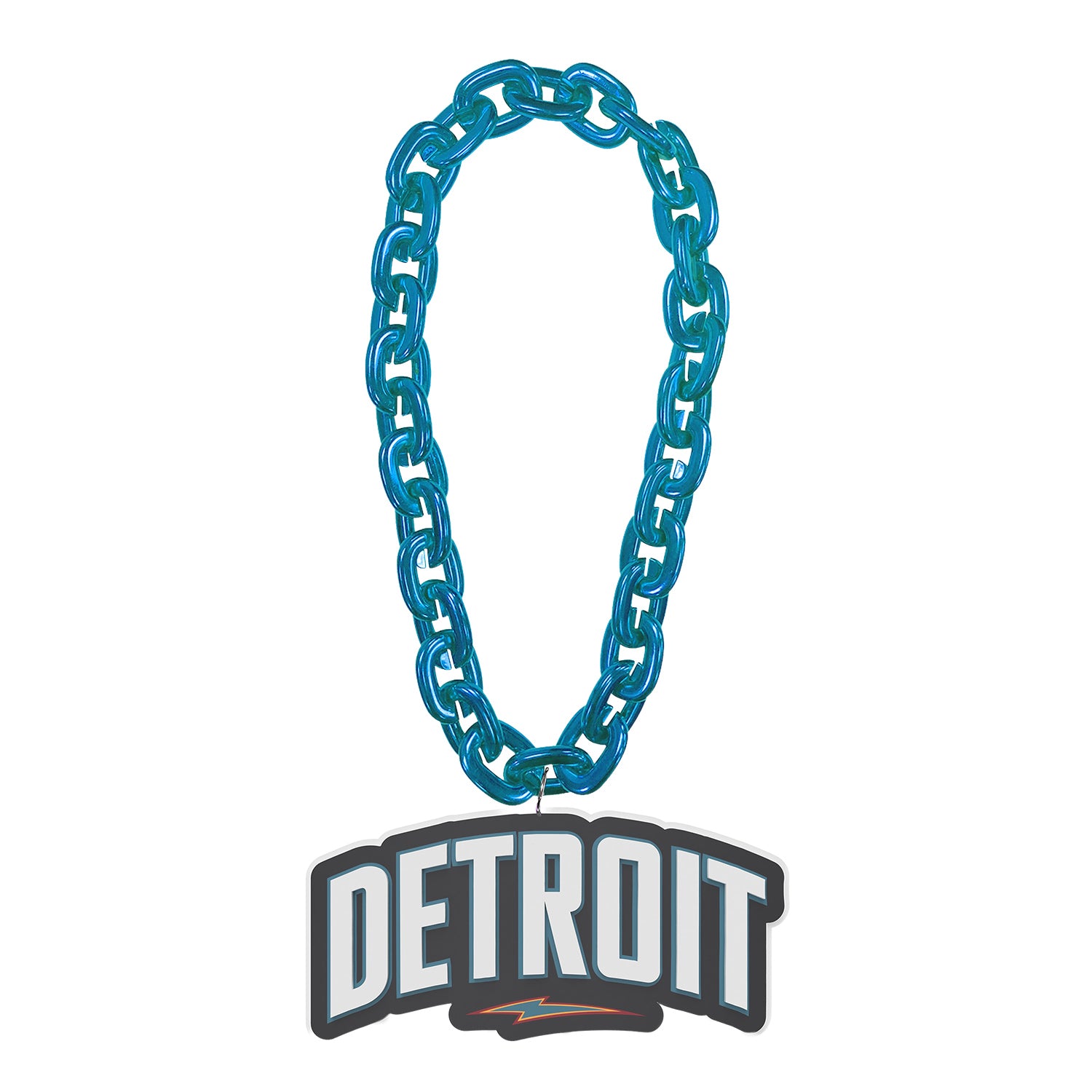 2025-26 DETROIT PISTONS CITY EDITION FAN CHAIN - Front View