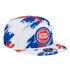Youth Detroit Pistons New Era Painted 950 Snapback in White Blue and Red - Front Right View