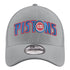 Youth Detroit Pistons New Era 940 Wordmark Hat in Grey - Front View