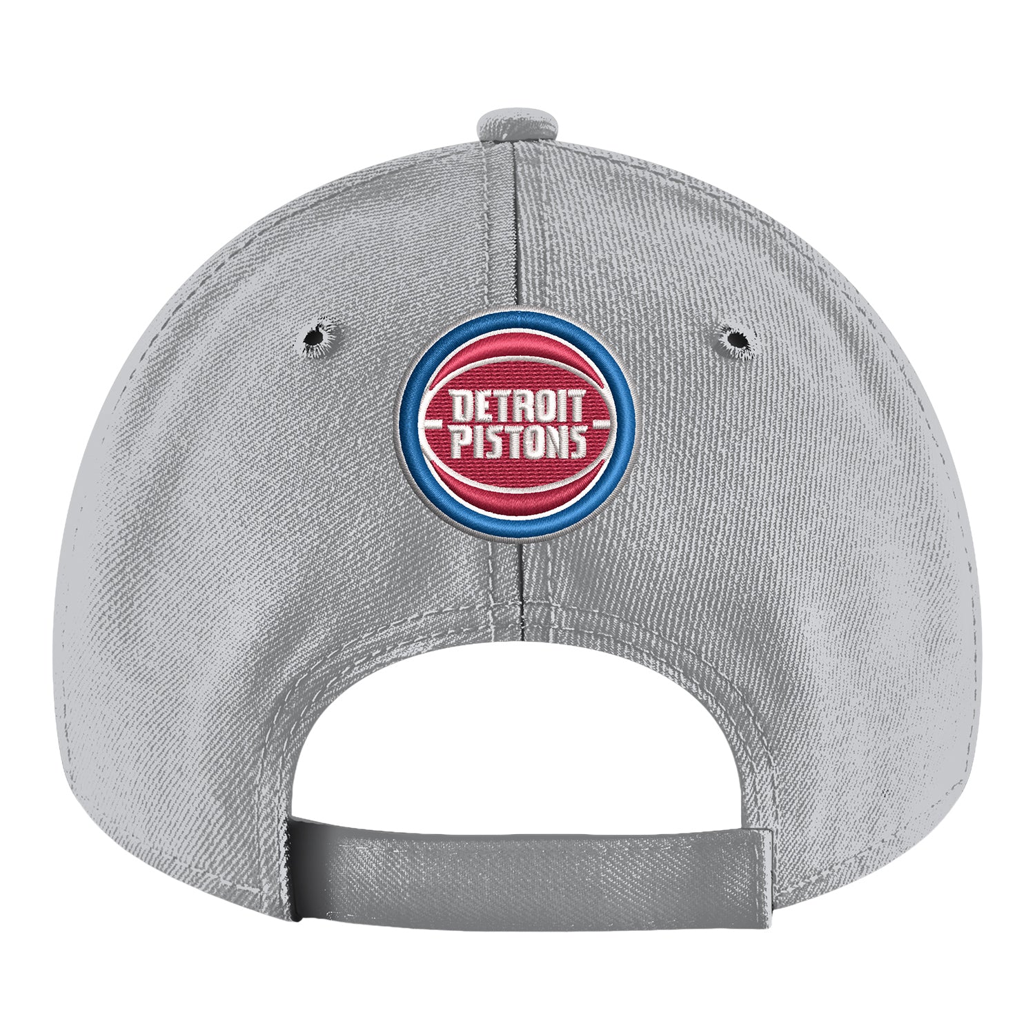 Youth Detroit Pistons New Era 940 Wordmark Hat in Grey - Back View