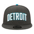 Youth 2025-26 City Edition Detroit Pistons New Era 950 Snapback in Black - Front View