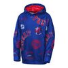 Youth Detroit Pistons Moving Violation Hooded Sweatshirt in Blue - Front View