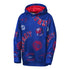 Youth Detroit Pistons Moving Violation Hooded Sweatshirt in Blue - Front View
