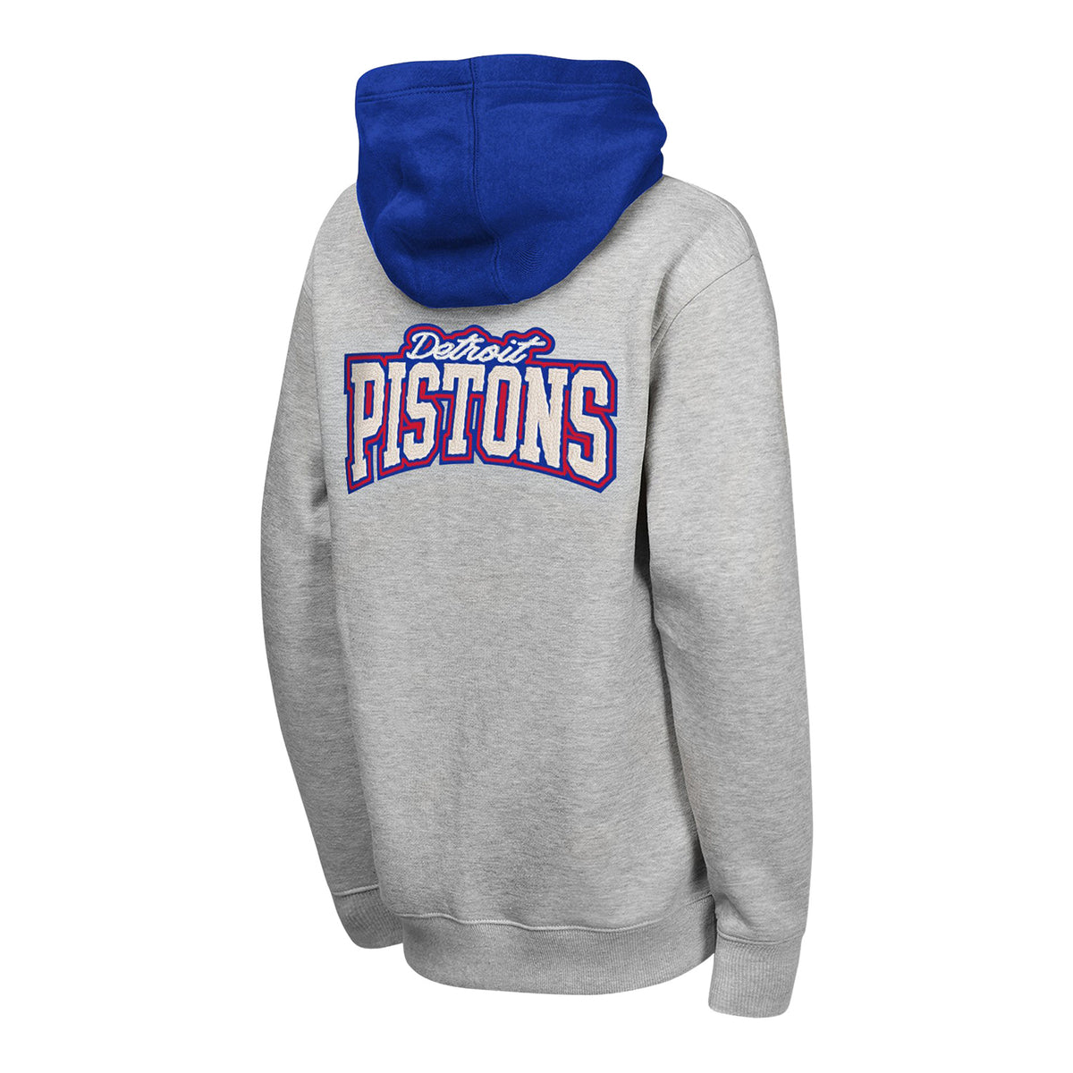 Youth Detroit Pistons Outerstuff Legacy Swingman Hoodie in grey - back view
