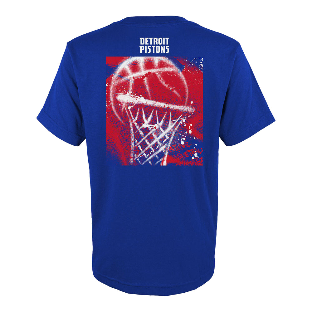 Athletic Knit (AK) B1715Y-333 Youth Detroit Pistons Royal Blue Pro Basketball Jersey Large