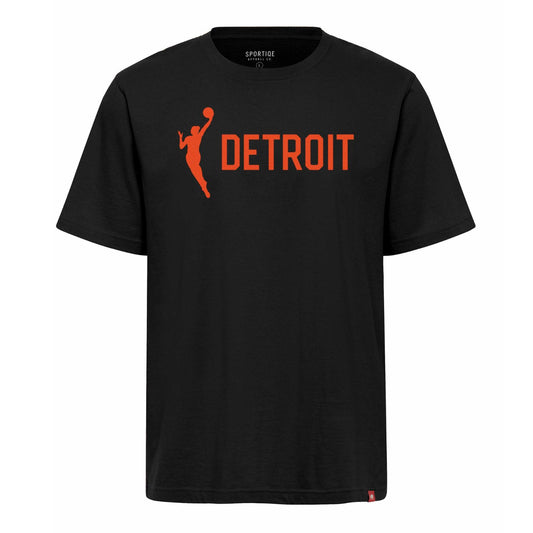 DETROIT x WNBA Expansion T-Shirt in Black - Front View