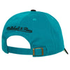 Mitchell & Ness Detroit Pistons Teal Retro Logo Adjustable Hat - Back View