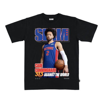 Cade Cunningham SLAM Magazine Black T-Shirt - Front View