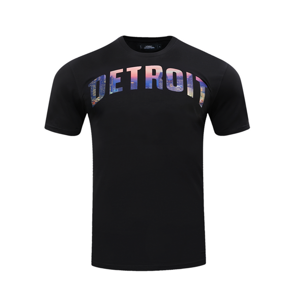 Pistons Pro Standard City Scape T-Shirt in Black - Front View