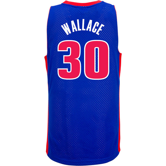 Rasheed Wallace Mitchell & Ness Royal 2003/04 Hardwood Classics Throwback Swingman Jersey in Blue - Back View