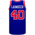 Bill Laimbeer Mitchell & Ness Throwback Jersey in Blue - Back View