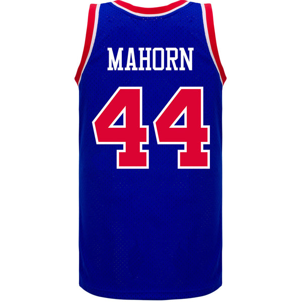 Rick Mahorn Mitchell & Ness Throwback Jersey in Blue - Back View