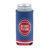 Detroit Pistons 12oz Slim Blue Can Cooler in Blue - Front View