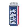 Detroit Pistons 12oz Slim Blue Can Cooler in Blue - Back View