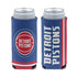 Detroit Pistons 12oz Slim Blue Can Cooler in Blue - Front and Back View