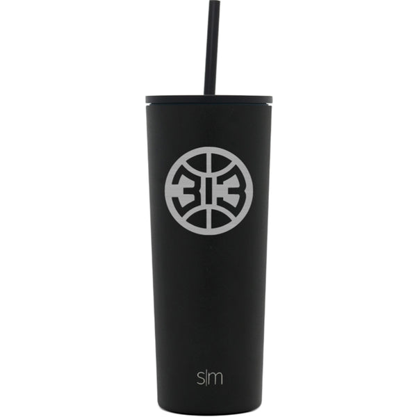 Simple Modern Pistons 24oz Classic 313 Tumbler in Black - Front View