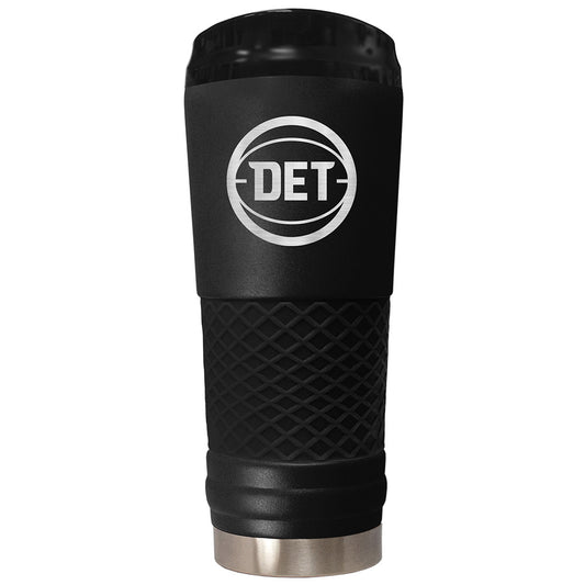 Detroit Pistons 24oz DET Draft Tumbler in Black - Front View