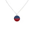 Pistons Motor City Jersey Nicole Necklace in Silver - Front View