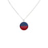 Pistons Motor City Jersey Nicole Necklace in Silver - Front View