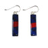 Pistons Motor City Jersey Earrings in Silver - Front View