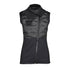 Ladies Levelwear Pistons Full-Zip Quilted Vest in Black - Front View