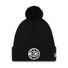 Detroit Pistons Ladies New Era 313 Black Knit - Front View