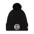 Detroit Pistons Ladies New Era 313 Black Knit - Front View