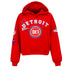 Pistons Ladies WEAR by Erin Andrews Team Spirit Pullover Hood in Red - Front View