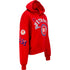 Pistons Ladies WEAR by Erin Andrews Team Spirit Pullover Hood in Red - Side View