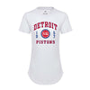 Ladies Detroit Pistons Sportiqe Phoebe Team Logo T-Shirt